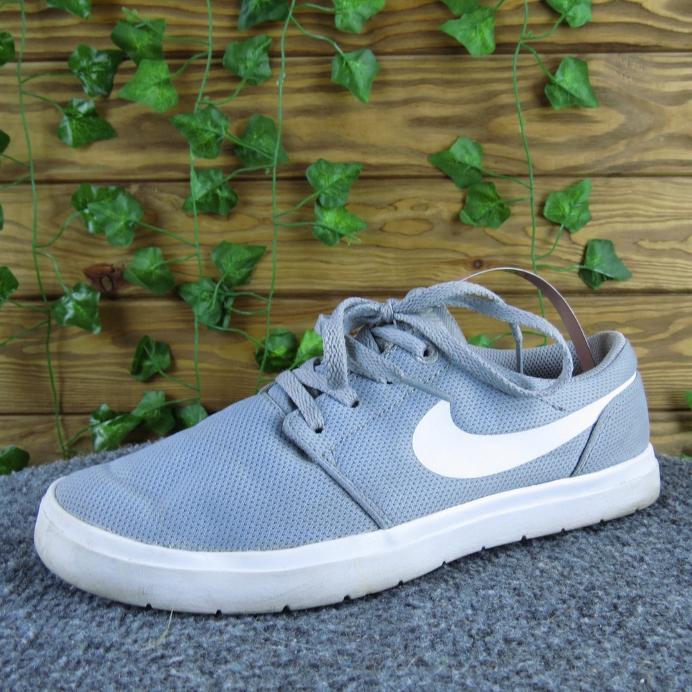 Nike Portmore Ultralight Boys' Gray Mesh Sneakers 6Y Lightweight Skate